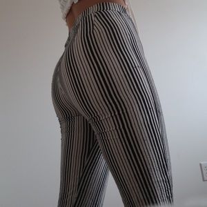 Brandy Black and White Striped Tilden Pants